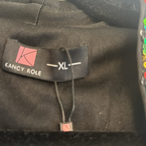 Sequin Open Jacket, Rainbow - Picture 3 of 4